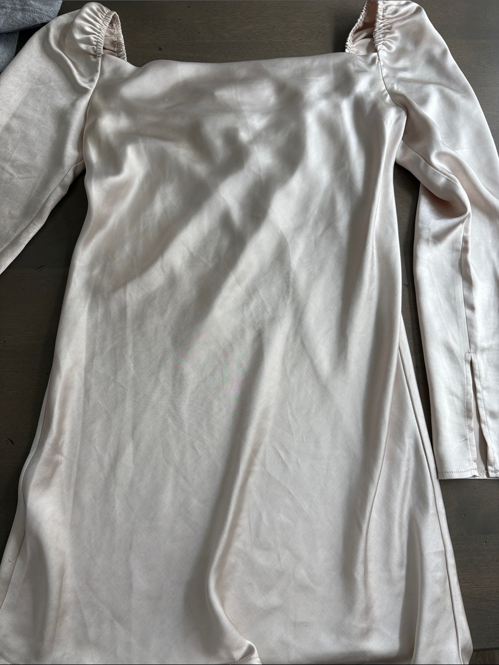 Princess Polly Pale Blush Satin Dress Top